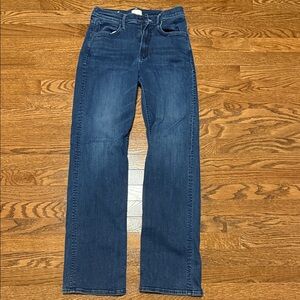 MOTHER Dark Blue Straight Leg Jeans